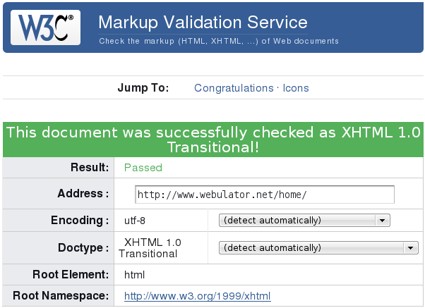 The W3C's HTML validation service