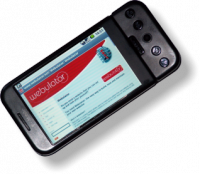 A webulator site being displayed on a google phone